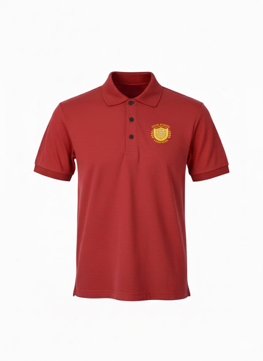 Red Premium Sports Polo Shirt - Left Chest Embroidered
