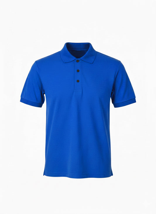 Royal Blue Premium Sports Polo Shirt - Left Chest Embroidered