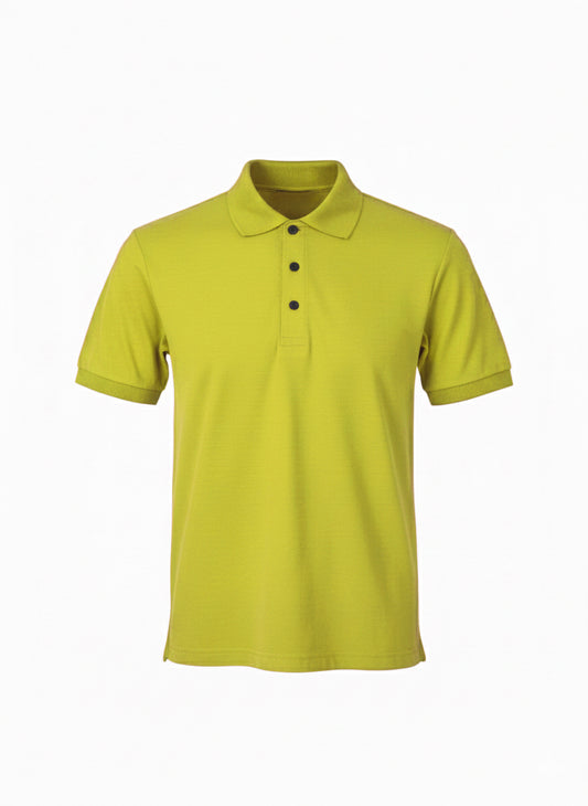 Yellow Premium Sports Polo Shirt - Left Chest Embroidered
