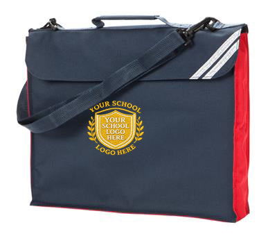 Navy/Red Junior Contrast Despatch Bag - Bag Decoration