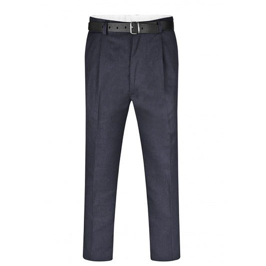 Grey Secondary Boys' Regular Fit Trousers - Leg and Hip Print - Left Hip