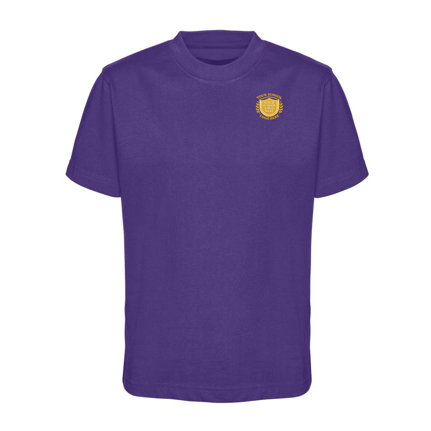 Purple T-Shirt - Left Chest Embroidered