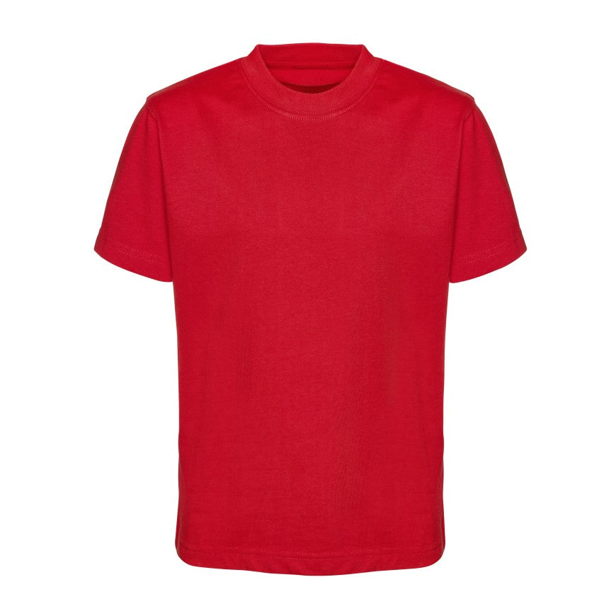 Red T-Shirt - Left Chest Embroidered