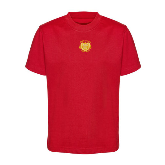 Red T-Shirt - Centre Chest Print