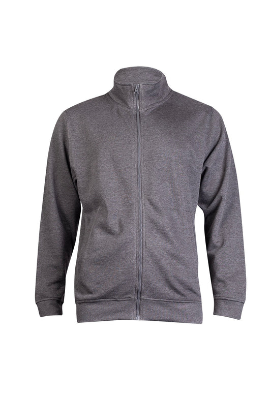 Charcoal Grey Unisex Sweat Jacket - Left Chest Embroidered