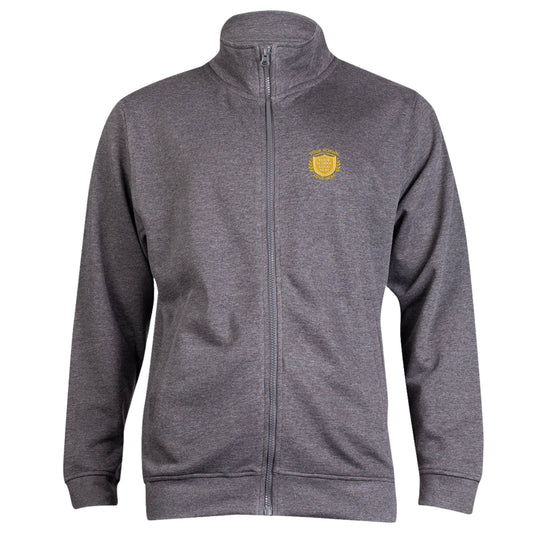 Charcoal Grey Unisex Sweat Jacket - Left Chest Embroidered