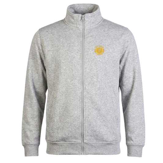 Heather Grey Unisex Sweat Jacket - Left Chest Embroidered