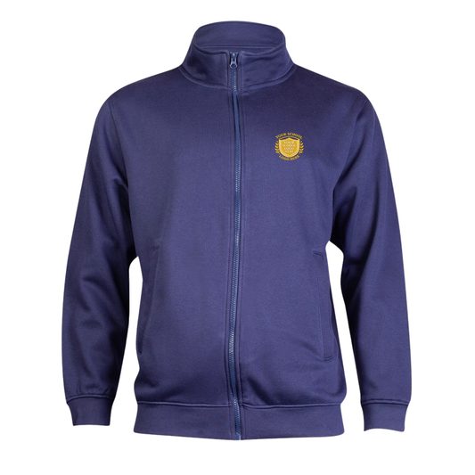 Navy Unisex Sweat Jacket - Left Chest Embroidered