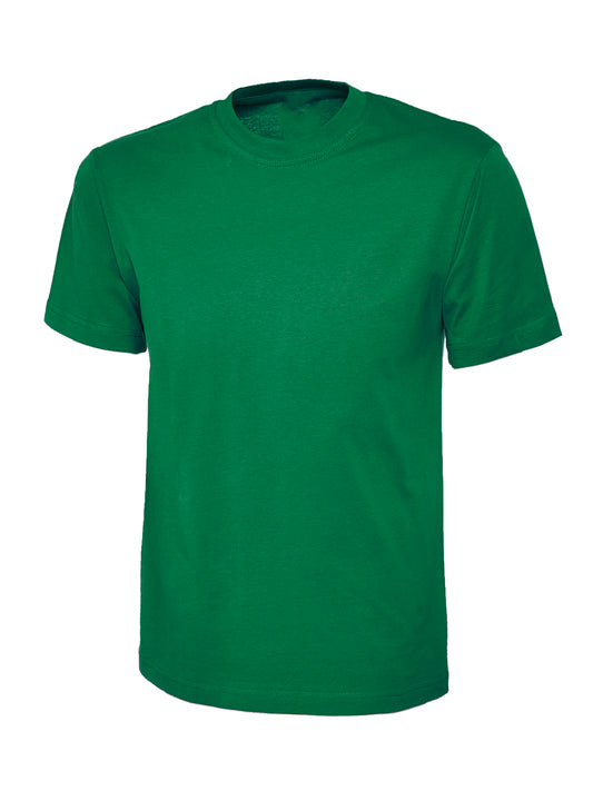 Kelly Green 100% Cotton T-Shirt - Left Chest Embroidered
