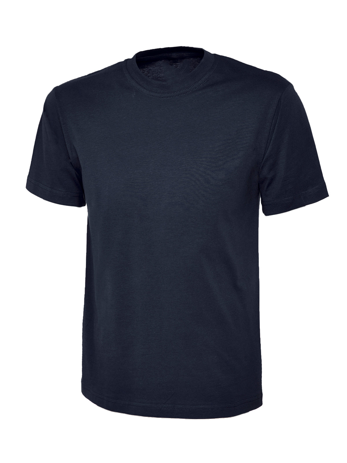Navy 100% Cotton T-Shirt - Left Chest Embroidered