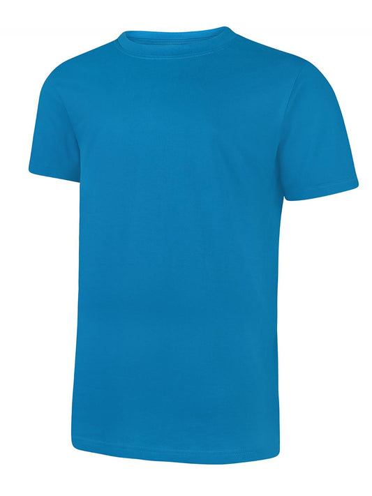 Sapphire Blue 100% Cotton T-Shirt - Left Chest Embroidered