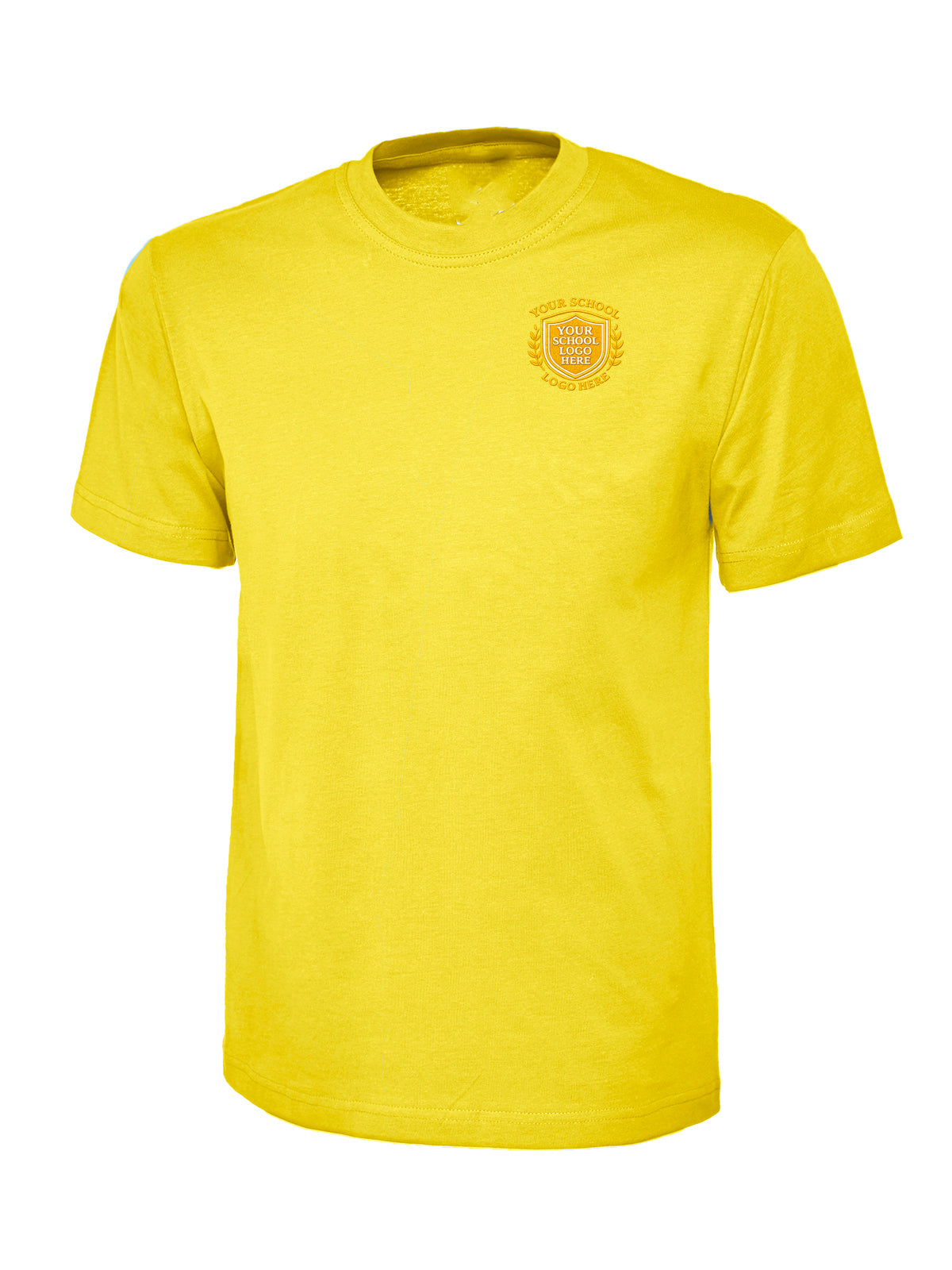 Yellow 100% Cotton T-Shirt - Back and Left Chest Print