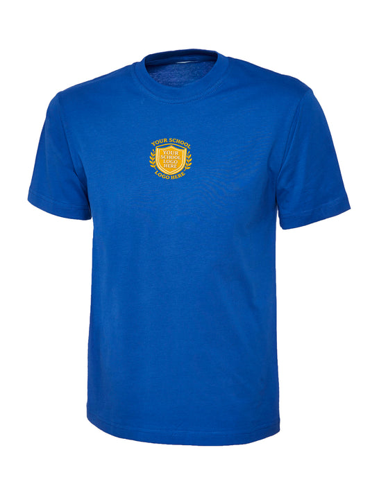 Royal Blue 100% Cotton T-Shirt - centre front print