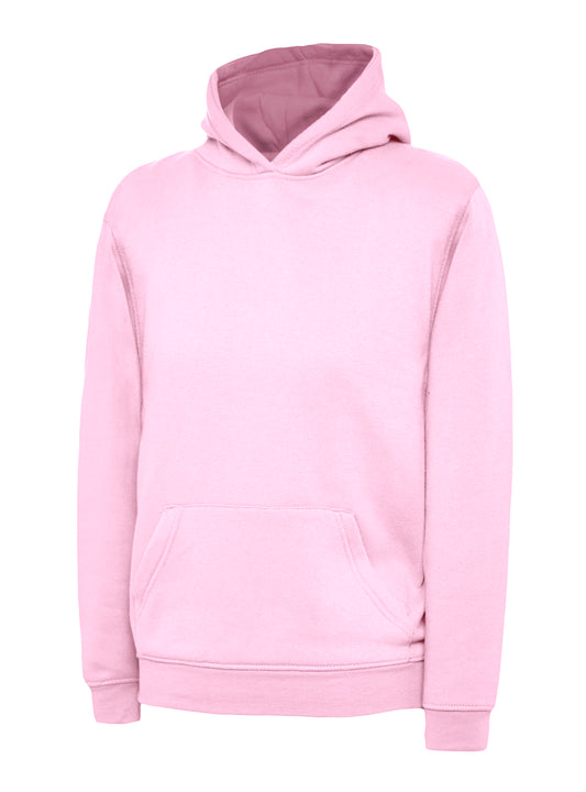 Light Pink Children's Cotton Blend Hoodie - Back and Left Chest with Names - Lvrs 2025 Left Chest logo | Lvrs 25 hoodies -CB with names
