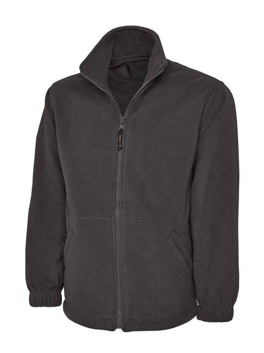 Charcoal Grey Full Zip Micro Fleece - Left and Right Chest