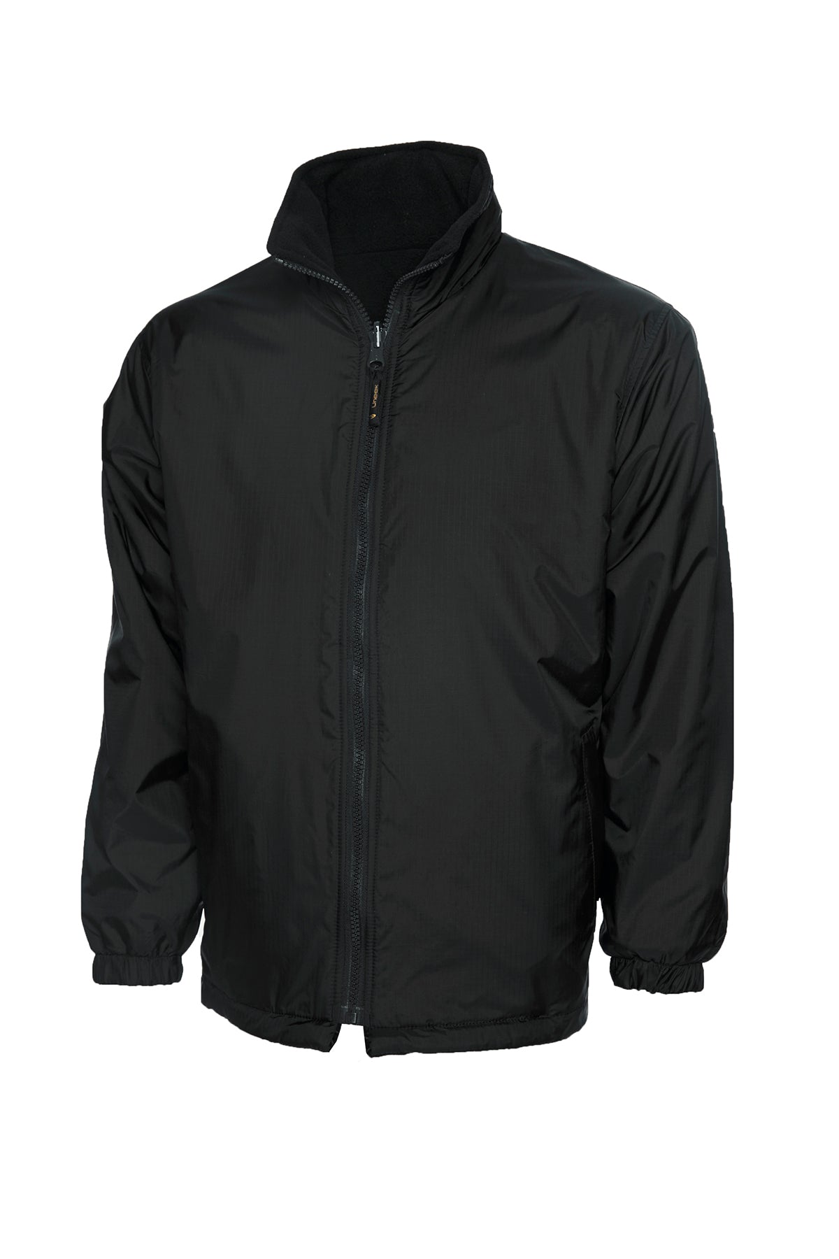 Black Reversible Fleece Jacket - Left Chest Embroidered