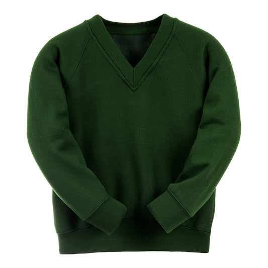 Bottle Green Essential V-Neck Sweatshirt