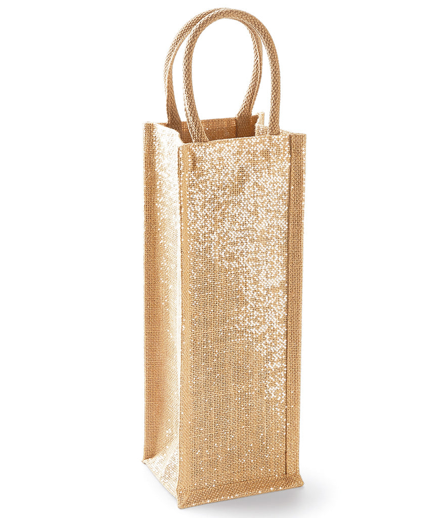 Shimmer Jute Bottle Bag - Customisable