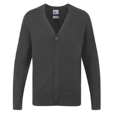 School Grey 100% Cotton Knitted Cardigan