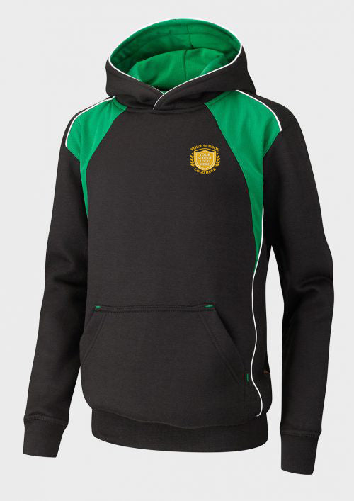Black/Emerald/White EncoRe Hoodie - Left Chest Embroidered