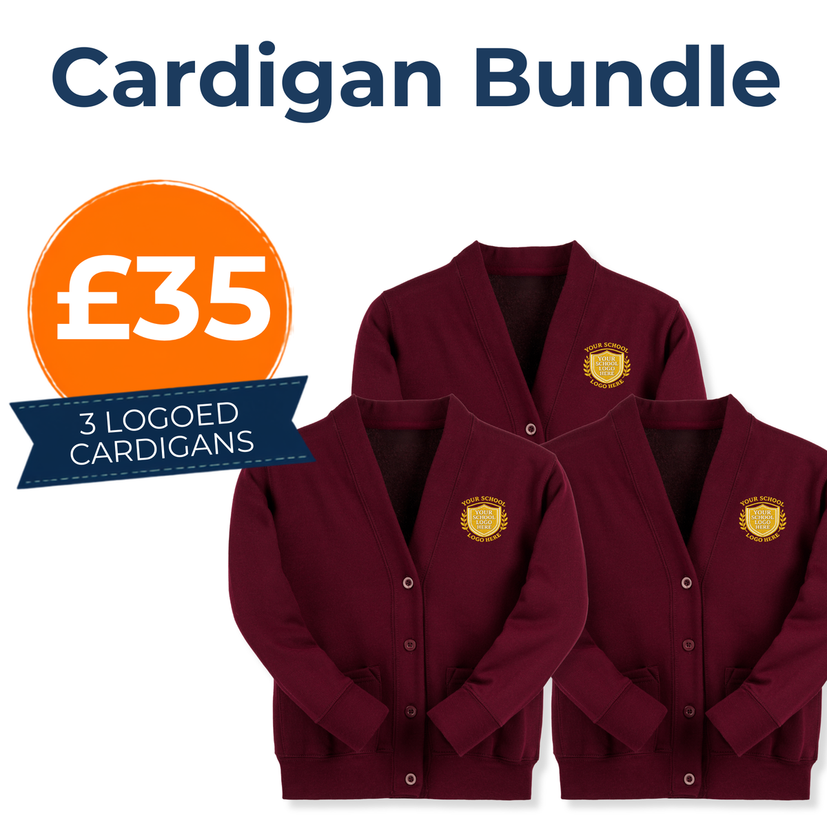 Bordeaux Classic Sweatcardigan Bundle