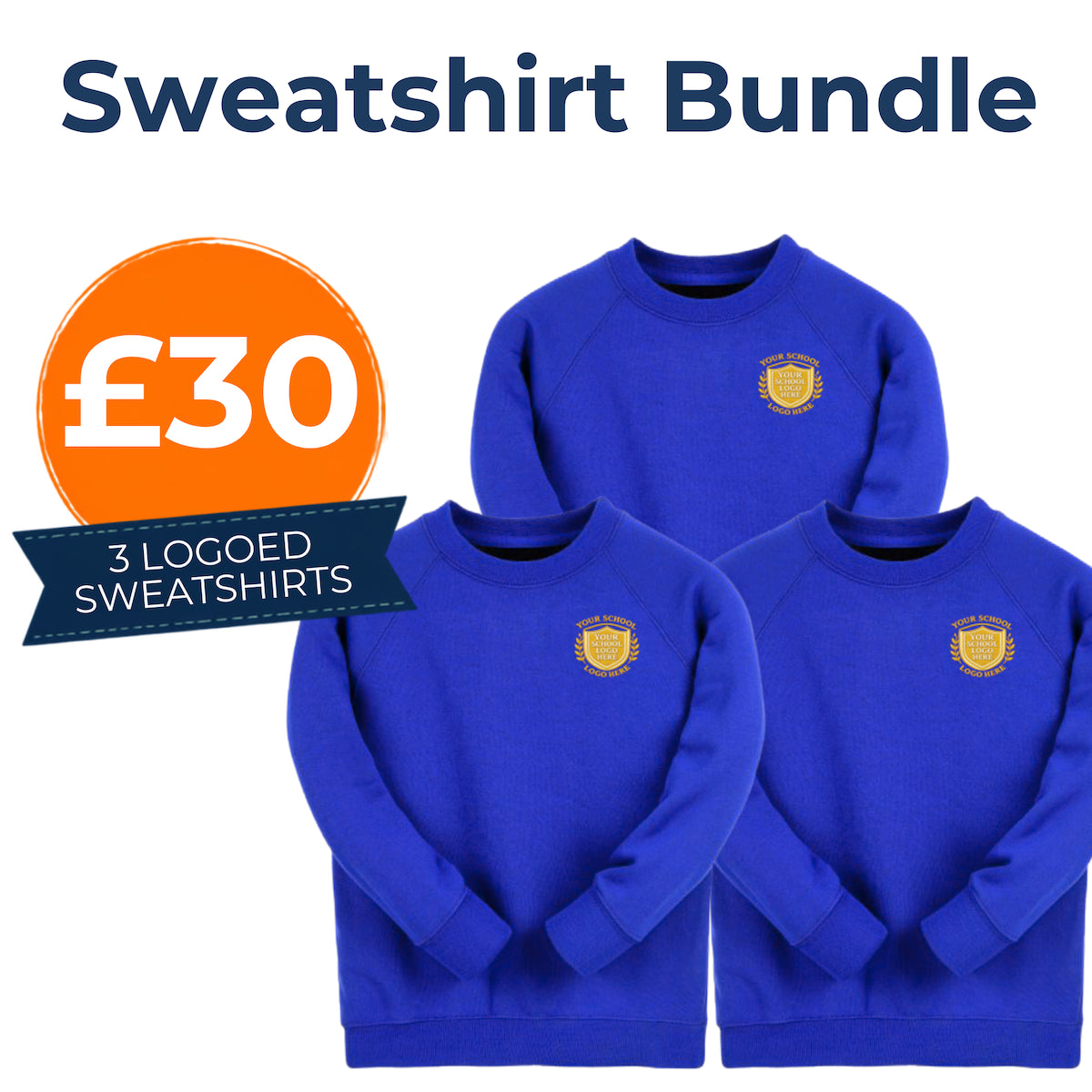 Electric Blue Sweat Shirt Bundle