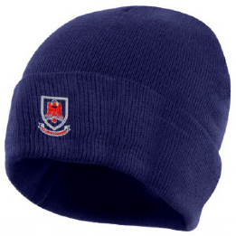 French Navy Knitted Hat - St John's Centre Front Embroidered