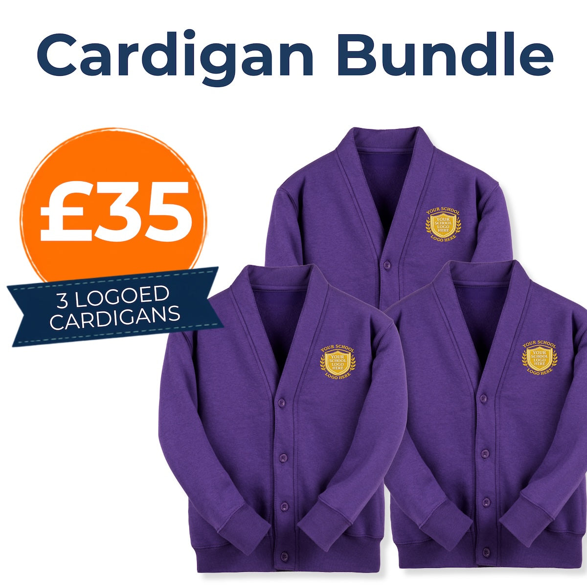 Purple Classic Sweatcardigan Bundle