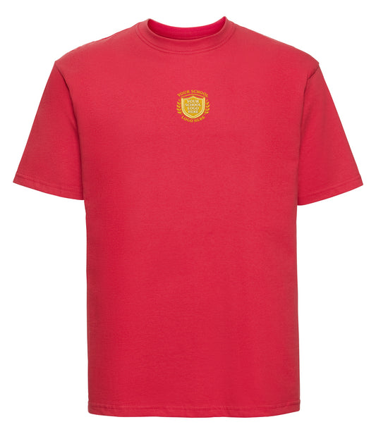 Bright Red T-Shirt - Centre Chest Print