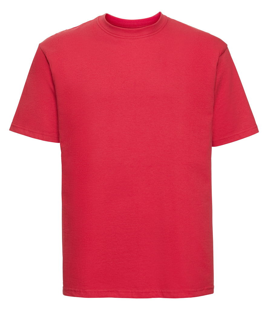 Bright Red T-Shirt - Left Chest Embroidered