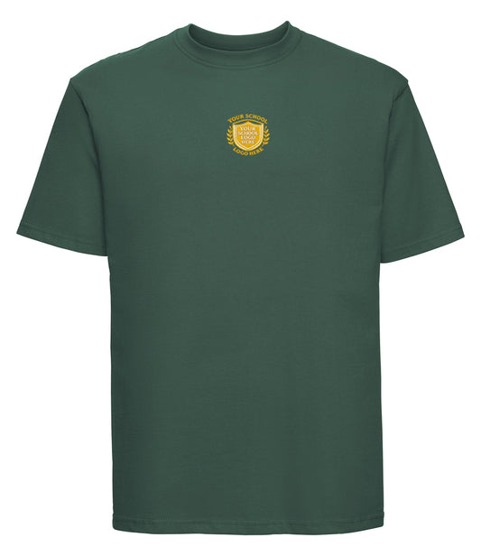Bottle Green T-Shirt - Centre Chest Print