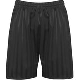 Black PE Shorts with Shadow Stripe
