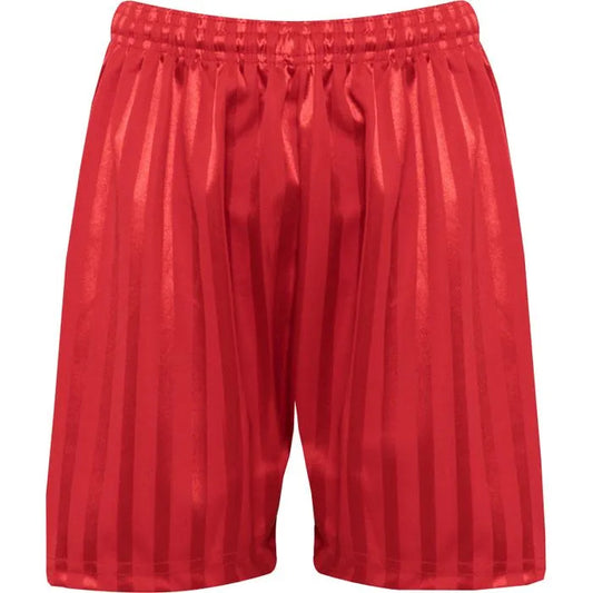 Red PE Shorts with Shadow Stripe