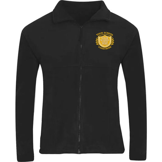 Black Polar Fleece Jacket - Left Chest Embroidered
