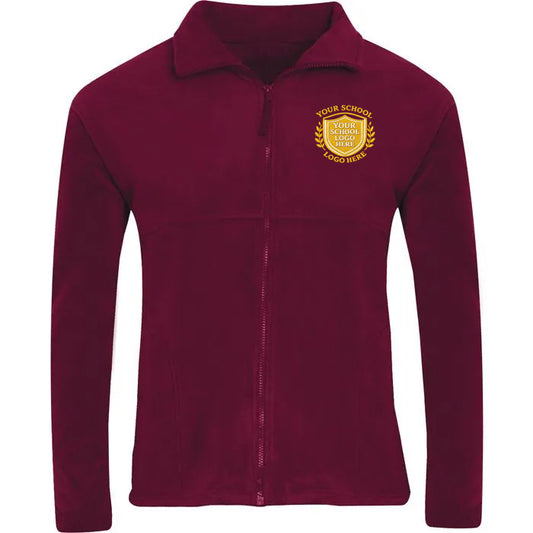 Burgundy Polar Fleece Jacket - Left Chest Embroidered