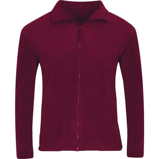 Burgundy Polar Fleece Jacket - Left Chest Embroidered
