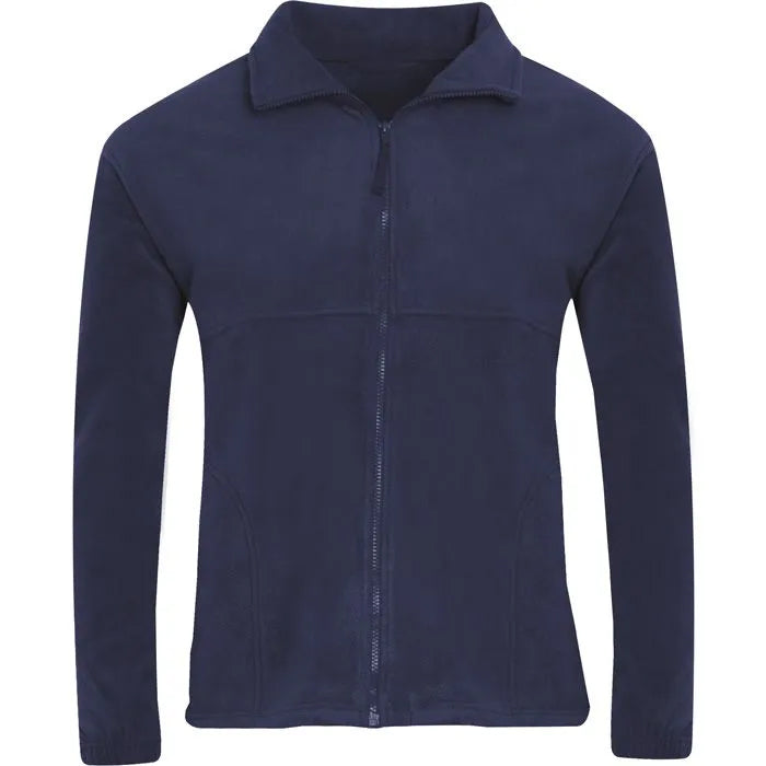 Navy Polar Fleece Jacket - Leavers Print - Leavers Centre Back
