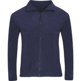 Navy Polar Fleece Jacket - Leavers Print - Leavers Centre Back
