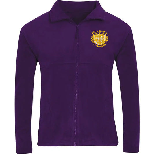 Purple Polar Fleece Jacket - Left Chest Embroidered
