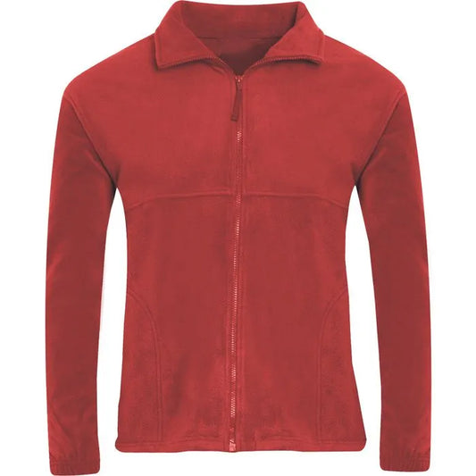 Red Polar Fleece Jacket - Left Chest Embroidered