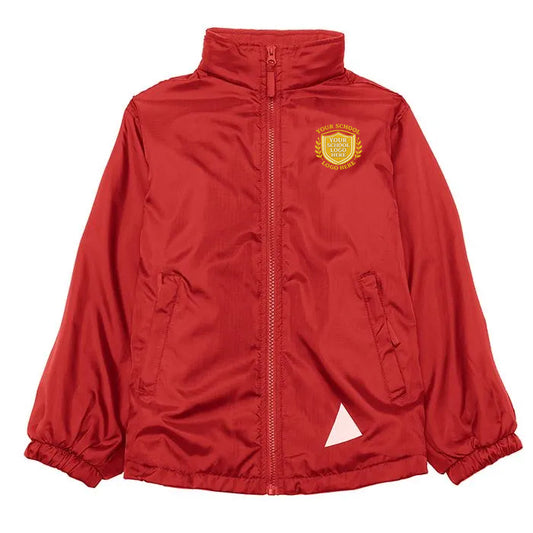 Red Eco Micro Fleece-Lined Jacket - Left Chest Embroidered