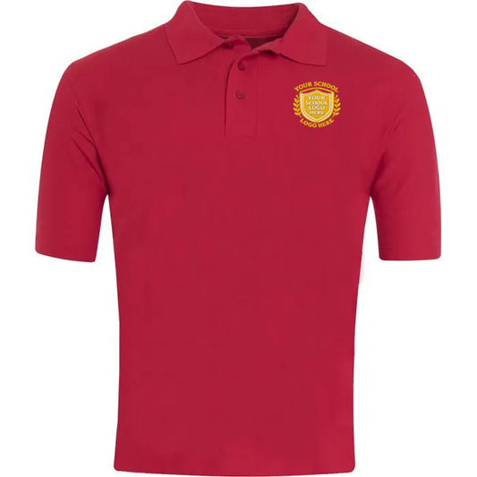 Red Classic Polo Shirt - Left Chest Embroidered