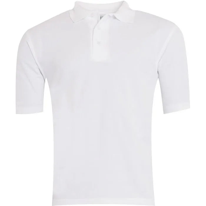 White Classic Polo Shirt - Left Chest Embroidered