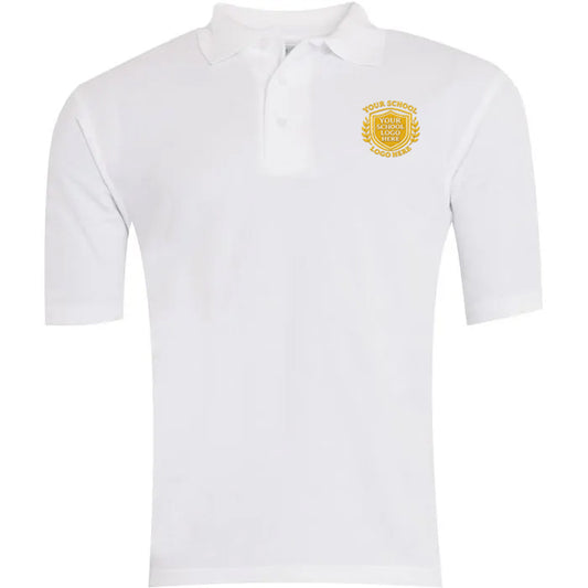 White Classic Polo Shirt - Left Chest Embroidered