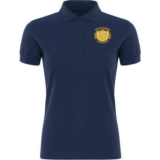 Dark Royal Ladies Polo Shirt - Left Chest Embroidered
