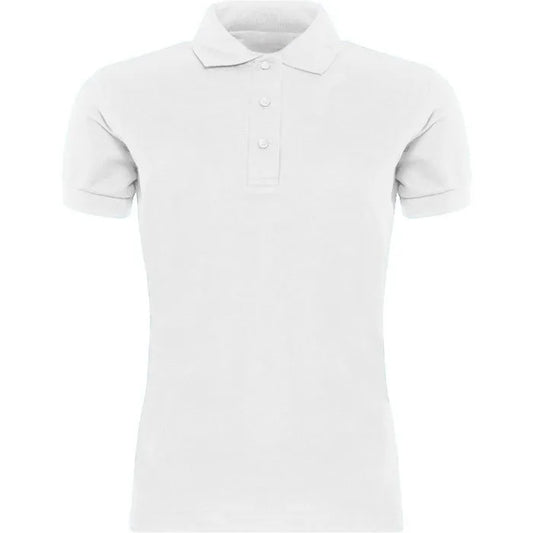 White Ladies Polo Shirt - Left Chest Embroidered