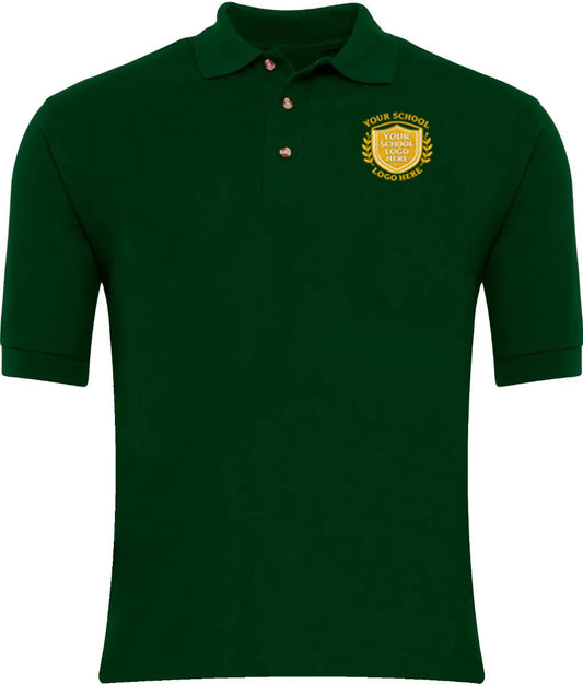 Bottle Green Polo Shirt - Left Chest Embroidered