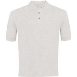 Grey Melange Polo Shirt - Left Chest Embroidered
