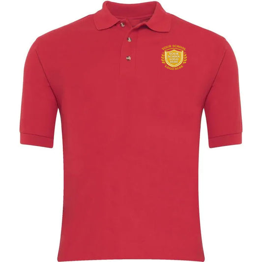 Red Polo Shirt - Left Chest Embroidered