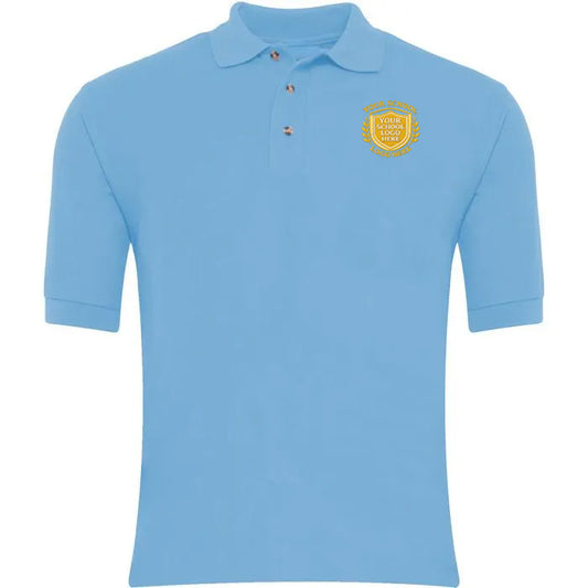 Sky Blue Polo Shirt - Left Chest Embroidered